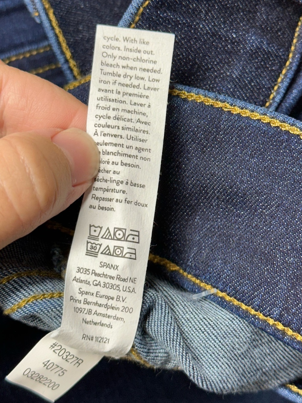NWT Spanx Flare Jeans XL Dark Wash Pull-On Shaping Stretch Denim Midnight Shade - Picture 9 of 12
